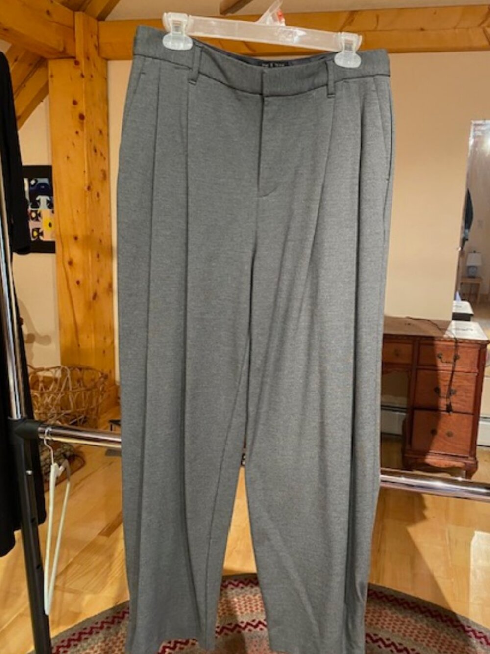 Rag & Bone Sofie Ponte Wide Leg Pants Grey Size 6 Excellent Condition & Quality